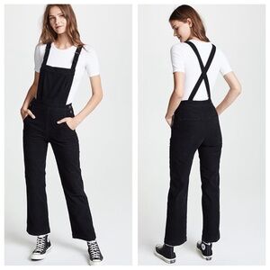 Adriano Goldschmied AG Gwendolyn Utility Overalls Corduroy Women’s Black Size XL